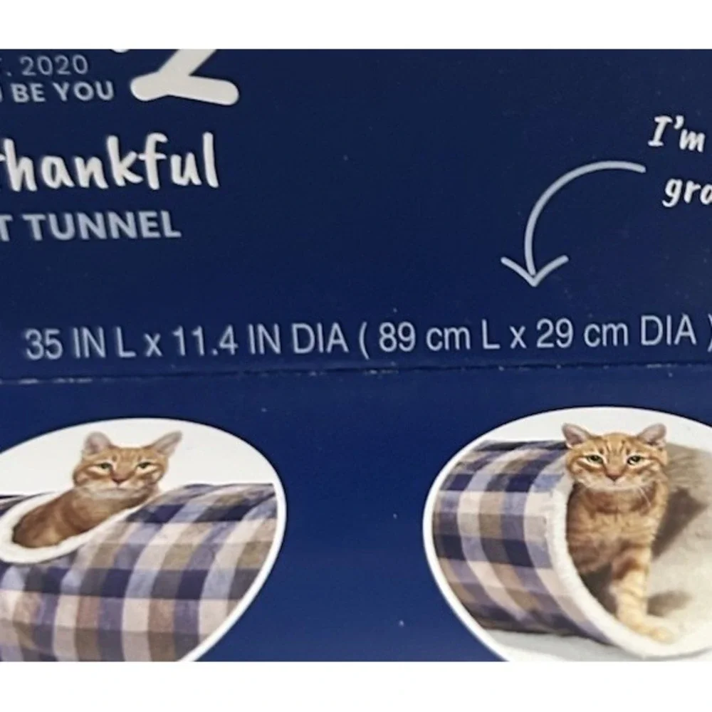 YOULY Plaid Cozy Cat Tunnel NEW